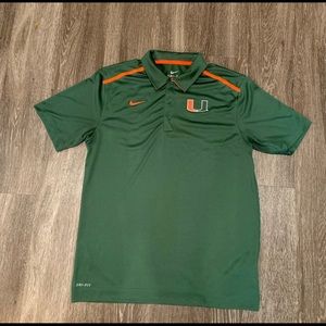 Miami Hurricanes Nike Dri-Fit Golf Polo Excellent Men’s M
